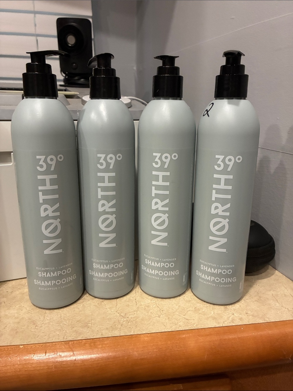 39 Degrees NORTH Hydrating Eucalyptus Lavender Shampoo Marriott BUNDLE of 4
